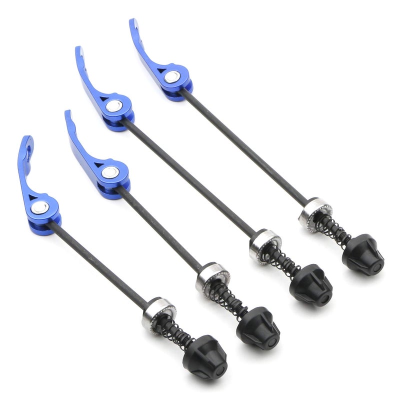 Rowiz Quick Release Skewer, 2-Pairs Blue Bike Hubs, Compatible with Mountain Bike, MTB, BMX, Road Bike, Alloy Lightweight Bicycle Parts & Cycling Accessories - Image 2